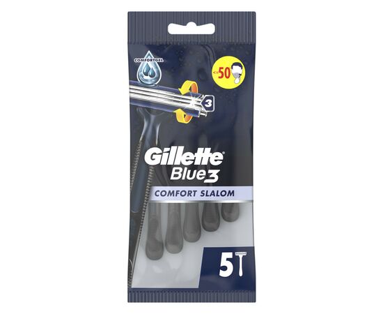Бритва Gillette Blue 3 Comfort Slalom 5 шт. (8006540808689), изображение 2 Бритва Gillette Blue 3 Comfort Slalom 5 шт. (8006540808689), изображение 2
