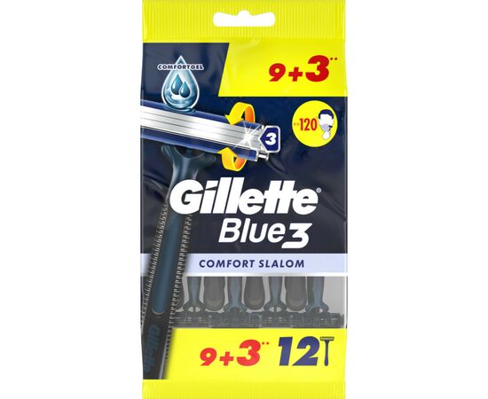 Бритва Gillette Blue 3 Comfort Slalom 12 шт. (8006540808771), изображение 2 Бритва Gillette Blue 3 Comfort Slalom 12 шт. (8006540808771), изображение 2