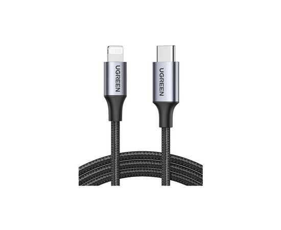 Дата кабель USB-C to Lightning 1.0m US304 MFI Black Ugreen (US304/60759)