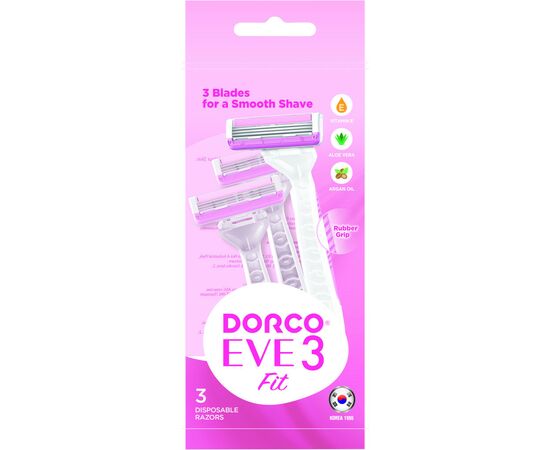 Бритва Dorco EVE 3 Fit для жінок 3 леза 3 шт. (8801038590769)