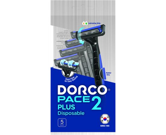 Бритва Dorco Pace 2 Plus для мужчин 2 лезвия 5 шт. (8801038583907)