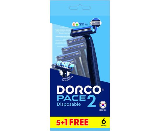 Бритва Dorco Pace 2 Plus для чоловіків 2 леза 6 шт. (8801038592145)