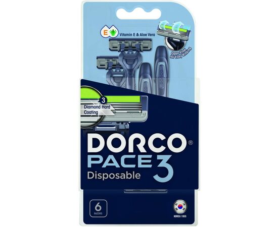 Бритва Dorco Pace 3 для мужчин 3 лезвия 6 шт. (8801038593142)