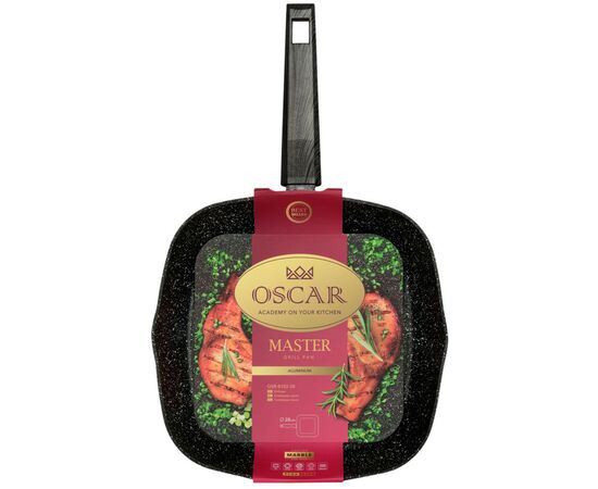 Сковорода Oscar Master Grill 28 см (OSR-8102-28), изображение 3 Сковорода Oscar Master Grill 28 см (OSR-8102-28), изображение 3