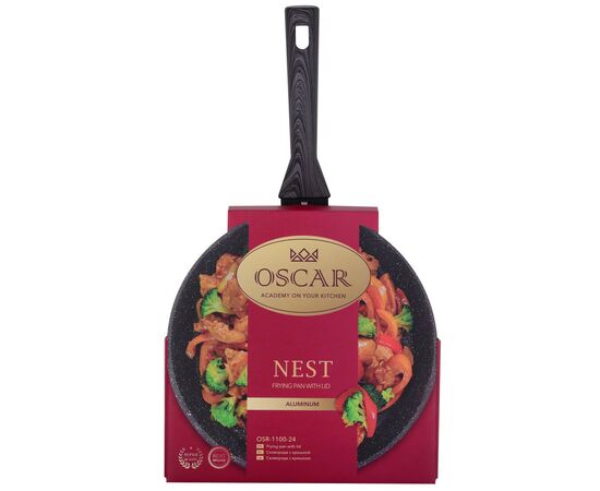 Сковорода Oscar Nest з кришкою 22 см (OSR-1100-22), изображение 5 Сковорода Oscar Nest з кришкою 22 см (OSR-1100-22), изображение 5
