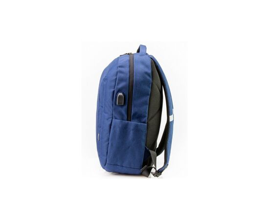 Рюкзак школьный Optima 17.5" USB Techno мужской 0.7 кг 16-25 л Синий с выделенными элементами (O97590-02), изображение 4 Рюкзак школьный Optima 17.5" USB Techno мужской 0.7 кг 16-25 л Синий с выделенными элементами (O97590-02), изображение 4