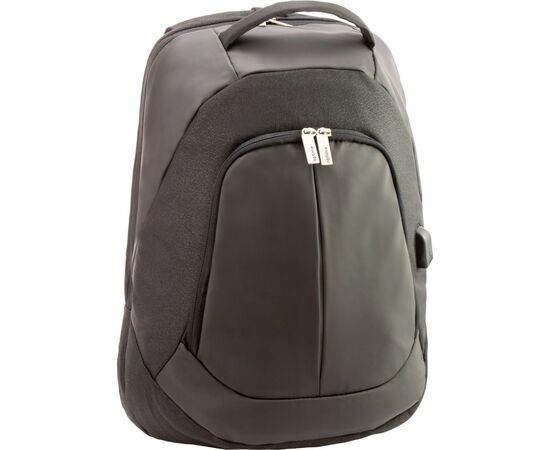 Рюкзак школьный Optima 17.5" USB Techno унисекс 0.7 кг 16-25 л Черный (O96906-01)
