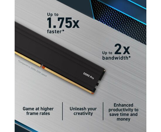 Модуль памяти для компьютера DDR5 32GB (2x16GB) 5600 MHz Pro Micron (CP2K16G56C46U5), изображение 5 Модуль памяти для компьютера DDR5 32GB (2x16GB) 5600 MHz Pro Micron (CP2K16G56C46U5), изображение 5
