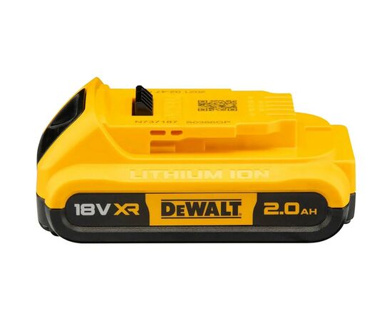 Аккумулятор к электроинструменту DeWALT 18 В XR Li-lon 2Ah, 2 шт., 0.8 кг (DCB183D2), изображение 3 Аккумулятор к электроинструменту DeWALT 18 В XR Li-lon 2Ah, 2 шт., 0.8 кг (DCB183D2), изображение 3