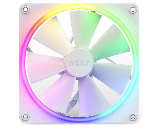 Кулер до корпусу NZXT F140RGB - 140mm RGB Fans - Single (White (RF-R14SF-W1), зображення 5 Кулер до корпусу NZXT F140RGB - 140mm RGB Fans - Single (White (RF-R14SF-W1), зображення 5
