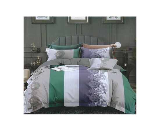 Постельное белье ШЕМ Royal Satin цветная полоска полуторная 150 х 215 (1,5 RS_кольорова полоска)