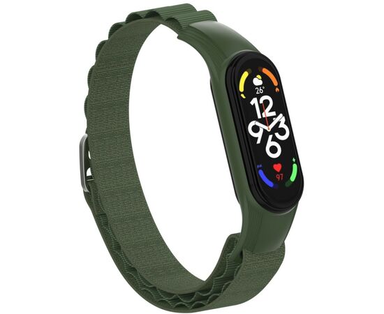 Ремешок для фитнес браслета Armorstandart AlpinaStyle Band для Xiaomi Mi Band 7/6/5/4 Green (ARM64988), изображение 3 Ремешок для фитнес браслета Armorstandart AlpinaStyle Band для Xiaomi Mi Band 7/6/5/4 Green (ARM64988), изображение 3