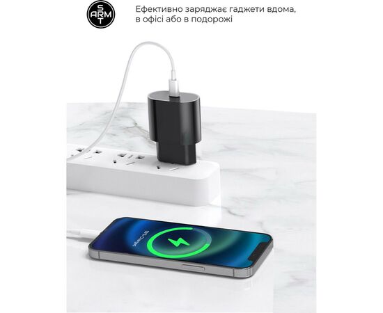 Зарядное устройство Armorstandart ABMHJ83 20W USB-C Power Adapter Black (ARM61365), изображение 4 Зарядное устройство Armorstandart ABMHJ83 20W USB-C Power Adapter Black (ARM61365), изображение 4