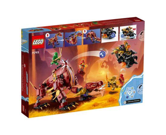 Конструктор LEGO Ninjago Вулканический Дракон, трансформирующий Хитвейва 479 деталей (71793), изображение 9 Конструктор LEGO Ninjago Вулканический Дракон, трансформирующий Хитвейва 479 деталей (71793), изображение 9