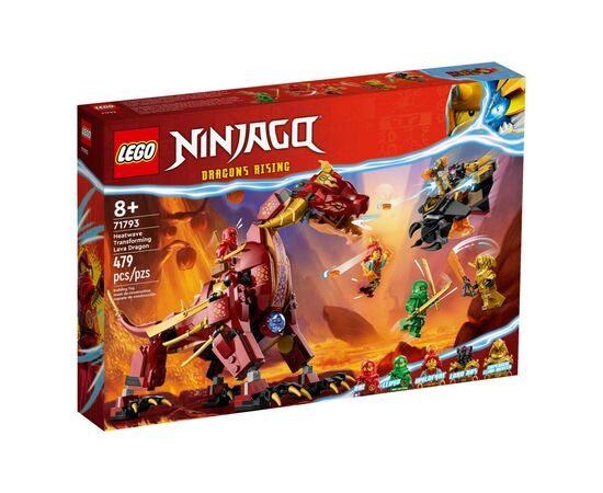 Конструктор LEGO Ninjago Вулканический Дракон, трансформирующий Хитвейва 479 деталей (71793)