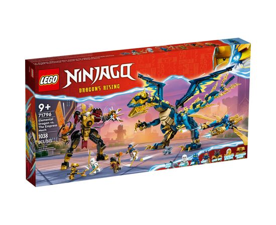 Конструктор LEGO Ninjago Дракон стихій проти робота Володарки 1038 деталей (71796)