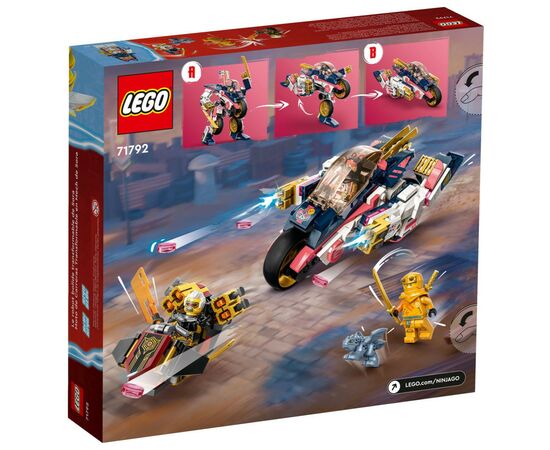 Конструктор LEGO Ninjago Перегоновий робобайк-трансформер Сори 384 деталей (71792), зображення 8 Конструктор LEGO Ninjago Перегоновий робобайк-трансформер Сори 384 деталей (71792), зображення 8