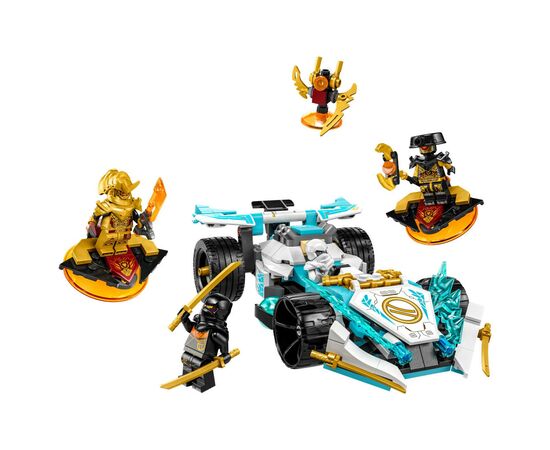 Конструктор LEGO Ninjago Суперсила дракона Зейна автомобиль для гонки спин-джитсу 307 деталей (71791), изображение 2 Конструктор LEGO Ninjago Суперсила дракона Зейна автомобиль для гонки спин-джитсу 307 деталей (71791), изображение 2