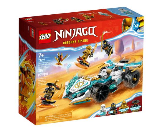 Конструктор LEGO Ninjago Суперсила дракона Зейна автомобиль для гонки спин-джитсу 307 деталей (71791)