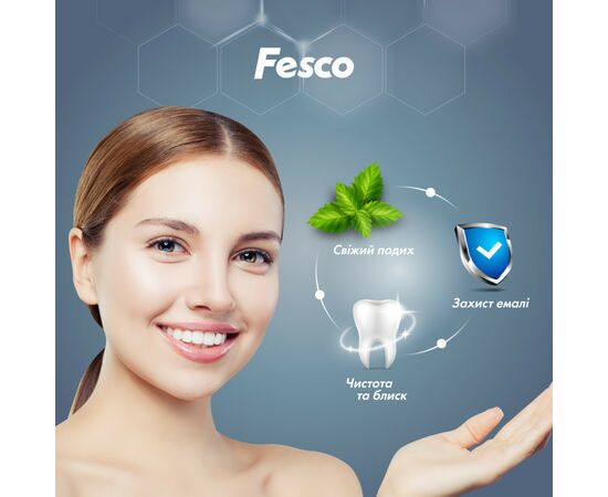 Зубная паста Fesco Charcoal Деликатное отбеливание 250 мл (4823098414056), изображение 6 Зубная паста Fesco Charcoal Деликатное отбеливание 250 мл (4823098414056), изображение 6