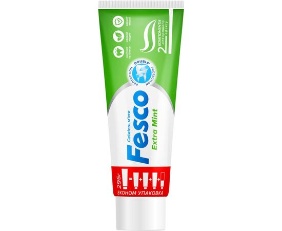 Зубна паста Fesco Extra Mint Свіжість м'яти 250 мл (4823098414094)