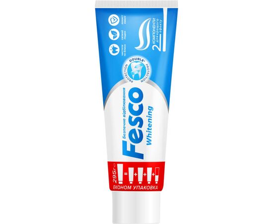 Зубна паста Fesco Whitening Безпечне відбілювання 250 мл (4823098414063)