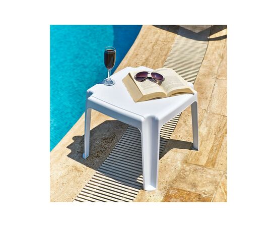 Стол садовый Irak Plastik к шезлонгу белый (4641), изображение 2 Стол садовый Irak Plastik к шезлонгу белый (4641), изображение 2