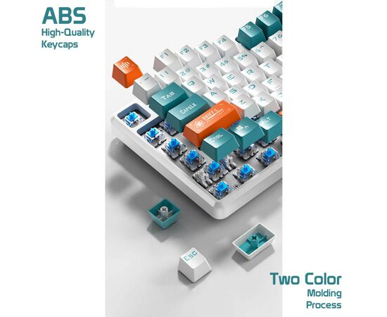 Клавиатура Aula F2088 PRO Plus 9 Orange Keys KRGD Blue USB UA White/Blue (6948391234908), изображение 4 Клавиатура Aula F2088 PRO Plus 9 Orange Keys KRGD Blue USB UA White/Blue (6948391234908), изображение 4