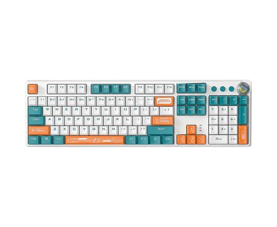 Клавиатура Aula F2088 PRO Plus 9 Orange Keys KRGD Blue USB UA White/Blue (6948391234908)