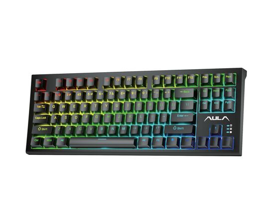 Клавиатура Aula F3032 Keycaps Plus 21 Dark Yellow Keys KRGD Red USB UA Black (6948391204673), изображение 2 Клавиатура Aula F3032 Keycaps Plus 21 Dark Yellow Keys KRGD Red USB UA Black (6948391204673), изображение 2