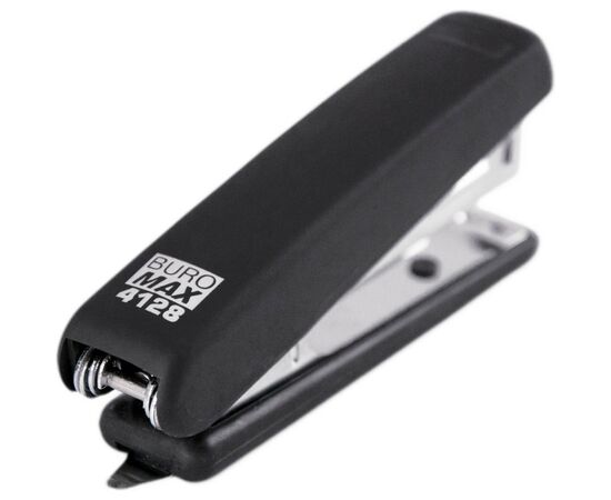 Степлер Buromax RUBBER TOUCH №10,12 листов 107х25х54 мм, черный (BM.4128-01), изображение 2 Степлер Buromax RUBBER TOUCH №10,12 листов 107х25х54 мм, черный (BM.4128-01), изображение 2