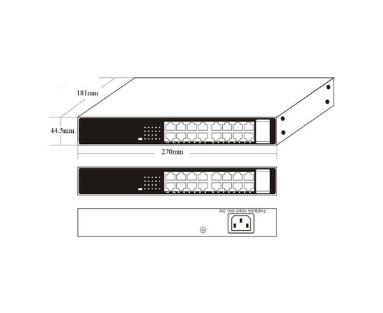 Коммутатор сетевой Onv ONV-H1016PLS, изображение 5 Коммутатор сетевой Onv ONV-H1016PLS, изображение 5