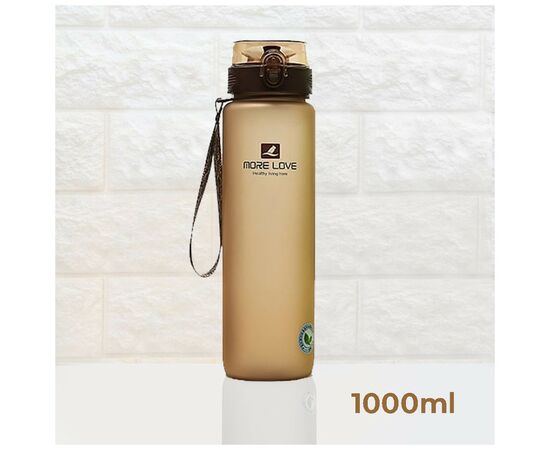 Бутылка для воды Casno 1050 мл MX-5041 More Love Коричнева (MX-5041_Brown), изображение 2 Бутылка для воды Casno 1050 мл MX-5041 More Love Коричнева (MX-5041_Brown), изображение 2
