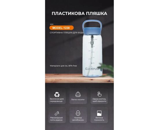Бутылка для воды Casno 1500 мл KXN-1238 Синя (KXN-1238_Blue), изображение 5 Бутылка для воды Casno 1500 мл KXN-1238 Синя (KXN-1238_Blue), изображение 5