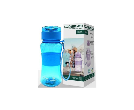 Бутылка для воды Casno 400 мл KXN-1104 Tritan Блакитна (KXN-1104_Aqua_Tritan), изображение 4 Бутылка для воды Casno 400 мл KXN-1104 Tritan Блакитна (KXN-1104_Aqua_Tritan), изображение 4