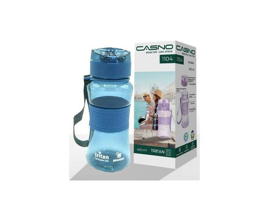 Бутылка для воды Casno 400 мл KXN-1104 Tritan Синя (KXN-1104_Blue_Tritan), изображение 4 Бутылка для воды Casno 400 мл KXN-1104 Tritan Синя (KXN-1104_Blue_Tritan), изображение 4