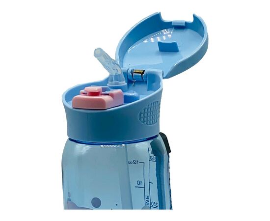 Бутылка для воды Casno 400 мл KXN-1195 Синя восьминіг з соломинкою (KXN-1195_Blue), изображение 4 Бутылка для воды Casno 400 мл KXN-1195 Синя восьминіг з соломинкою (KXN-1195_Blue), изображение 4