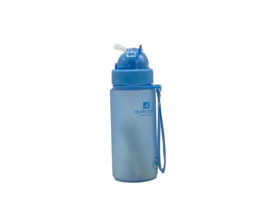 Бутылка для воды Casno 400 мл MX-5028 More Love Блакитна з соломинкою (MX-5028_Blue)