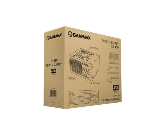 Блок питания Gamemax GS-450 80+, изображение 6 Блок питания Gamemax GS-450 80+, изображение 6