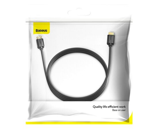 Кабель мультимедийный HDMI to HDMI 3.0m V2.0 Baseus (CAKGQ-C01), изображение 5 Кабель мультимедийный HDMI to HDMI 3.0m V2.0 Baseus (CAKGQ-C01), изображение 5