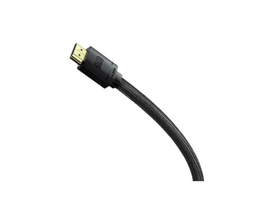 Кабель мультимедийный HDMI to HDMI 3.0m V2.1 Baseus (CAKGQ-L01), изображение 3 Кабель мультимедийный HDMI to HDMI 3.0m V2.1 Baseus (CAKGQ-L01), изображение 3