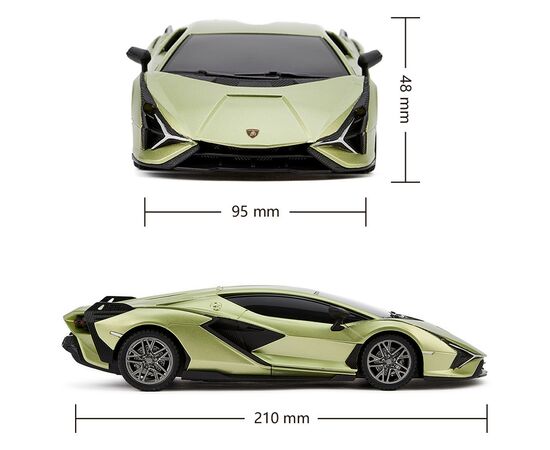Радиоуправляемая игрушка KS Drive Lamborghini Sian 1:24, 2.4Ghz зеленый (124GLSG), изображение 6 Радиоуправляемая игрушка KS Drive Lamborghini Sian 1:24, 2.4Ghz зеленый (124GLSG), изображение 6