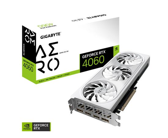 Видеокарта GIGABYTE GeForce RTX4060 8Gb AERO OC (GV-N4060AERO OC-8GD), изображение 8 Видеокарта GIGABYTE GeForce RTX4060 8Gb AERO OC (GV-N4060AERO OC-8GD), изображение 8