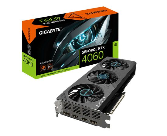 Видеокарта GIGABYTE GeForce RTX4060 8Gb EAGLE OC (GV-N4060EAGLE OC-8GD), изображение 7 Видеокарта GIGABYTE GeForce RTX4060 8Gb EAGLE OC (GV-N4060EAGLE OC-8GD), изображение 7