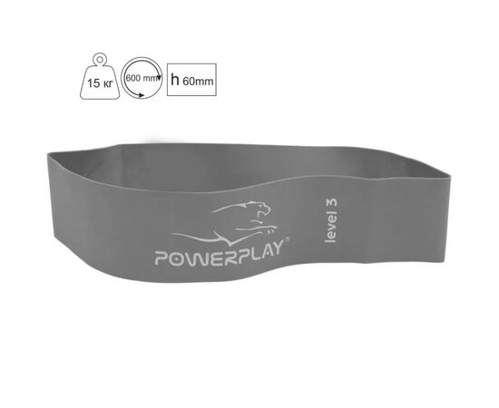 Эспандер PowerPlay 4140 Level 3 Сіра (PP_4140_Grey), изображение 2 Эспандер PowerPlay 4140 Level 3 Сіра (PP_4140_Grey), изображение 2