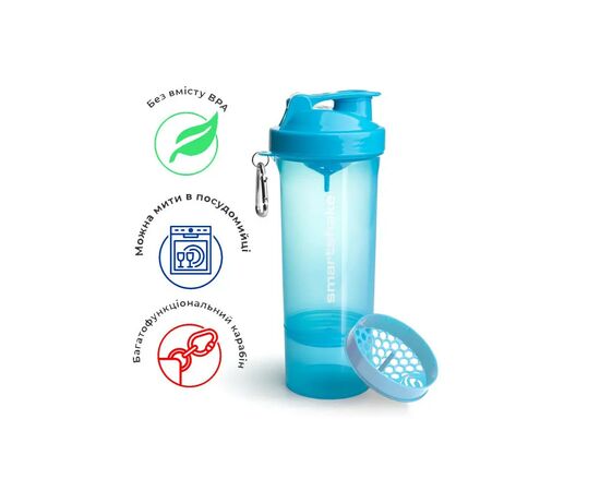 Шейкер спортивний SmartShake Slim 500ml Neon Blue (10253101), зображення 10 Шейкер спортивний SmartShake Slim 500ml Neon Blue (10253101), зображення 10