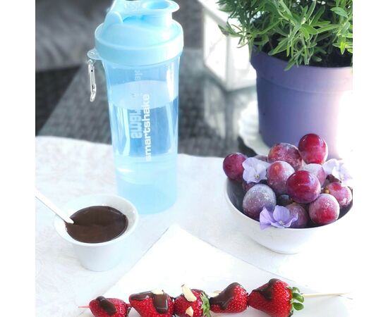 Шейкер спортивний SmartShake Slim 500ml Neon Blue (10253101), зображення 5 Шейкер спортивний SmartShake Slim 500ml Neon Blue (10253101), зображення 5