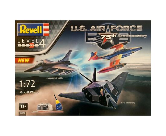 Збірна модель Revell набір до 75-ї річниці US Air Force 3 літаки рівень 4 , 1:72 (RVL-05670)
