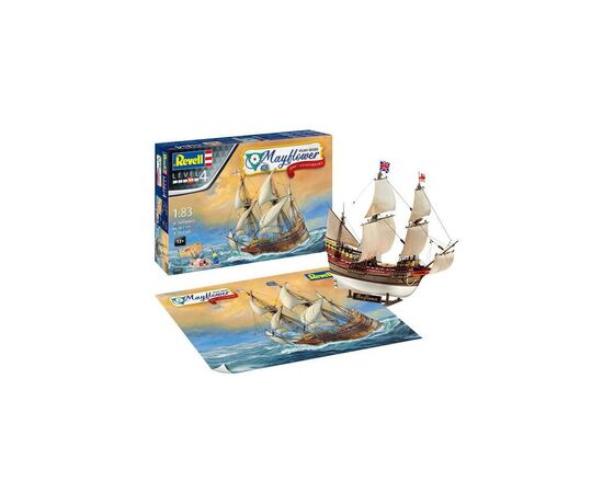 Сборная модель Revell набор Корабль Mayflower уровень 4, 1:83 (RVL-05684), изображение 2 Сборная модель Revell набор Корабль Mayflower уровень 4, 1:83 (RVL-05684), изображение 2