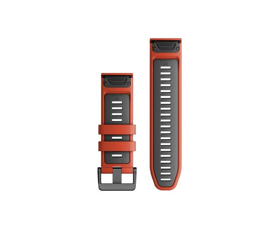 Ремешок для смарт-часов Garmin epixPRO (g2), 26mm QuickFit FlameRed/Grpt Silicone (010-13281-04), изображение 2 Ремешок для смарт-часов Garmin epixPRO (g2), 26mm QuickFit FlameRed/Grpt Silicone (010-13281-04), изображение 2